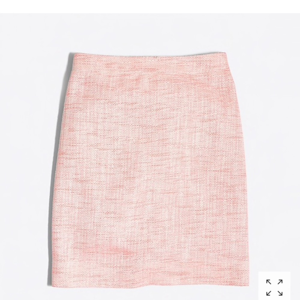 J Crew Factory Shimmery Pink Tweed Skirt